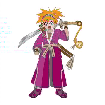Manga Boy Ninja vector