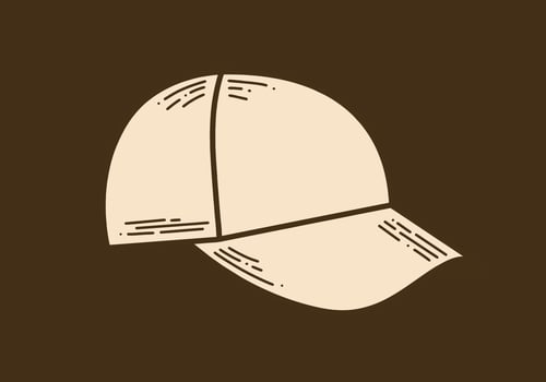 Vintage art drawing of a simple hat vector