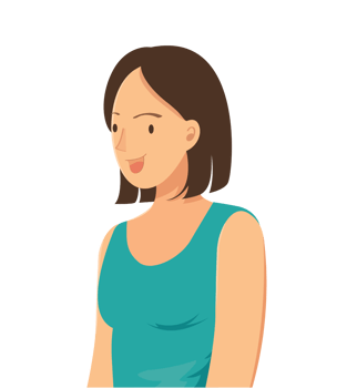 woman with smile on face character png
