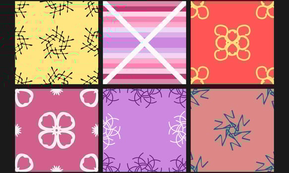 A collection of seamless patterns with abstract themes and high artistic value. Suitable for use on fabrics, book covers, invitations, or walls of homes and offices vector