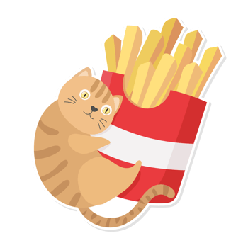 cat and food cartoon png