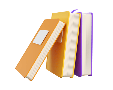 3d books stack. png