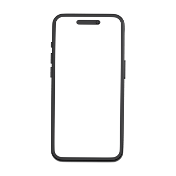 3d smartphone mockup with empty white screen. Phone front view template. Communication template. High quality isolated render png