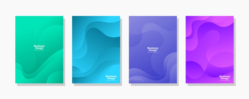 Modern Covers Gradient Template Design vector