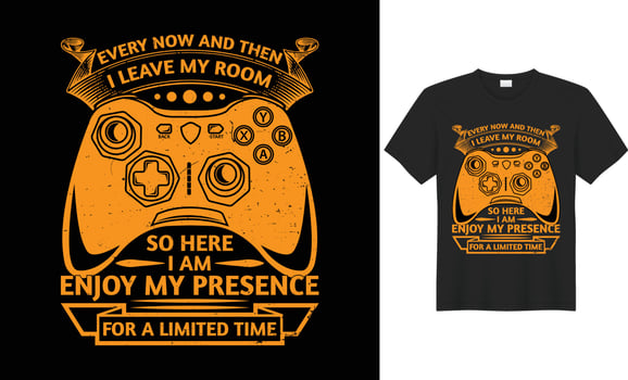Vector based retro, vintage and typographic type gaming t-shirt design for game lover people.