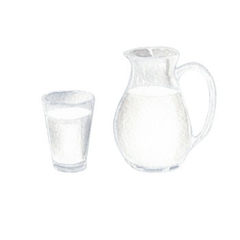 Watercolor fresh milk png