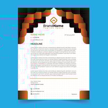 Professional creative letterhead template design for your business vector