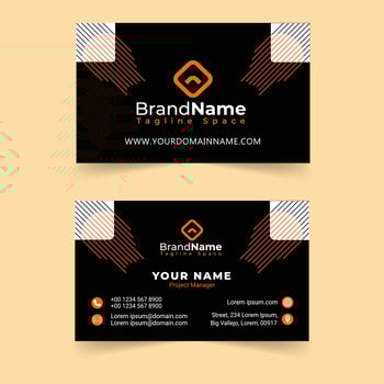 Creative doublesided business card template vector