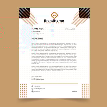 Professional creative letterhead template design for your business vector