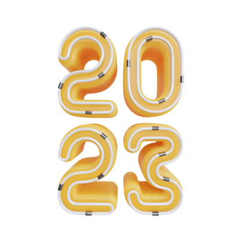 New Year 3D Typography png