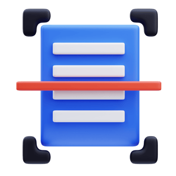 3d rendering of scan document icon illustration png