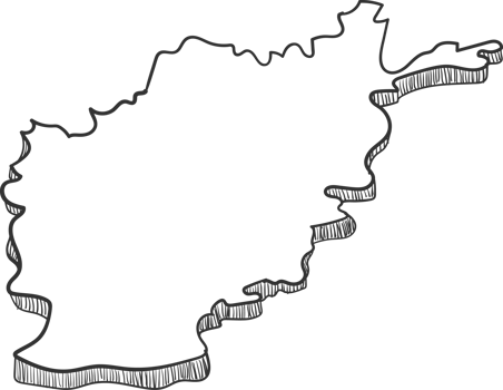 Hand Drawn of Afghanistan 3D Map png