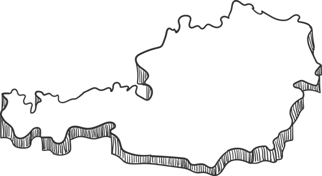 Hand Drawn of Austria 3D Map png