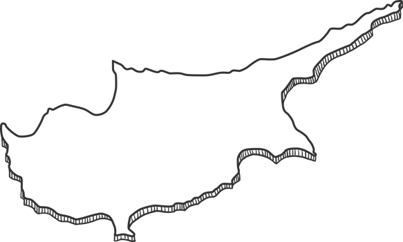 Hand Drawn of Cyprus 3D Map png