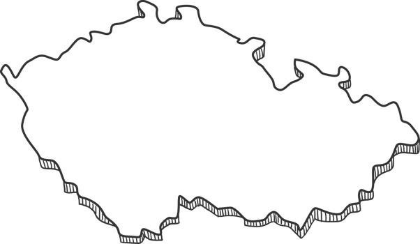 Hand Drawn of Czech 3D Map png