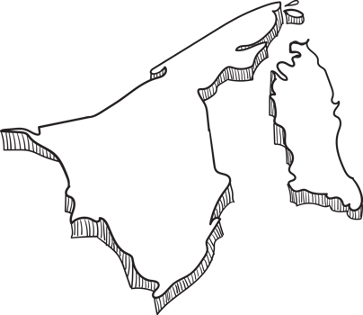 Hand Drawn of Brunei 3D Map png