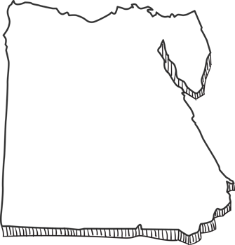 Hand Drawn of Egypt 3D Map png