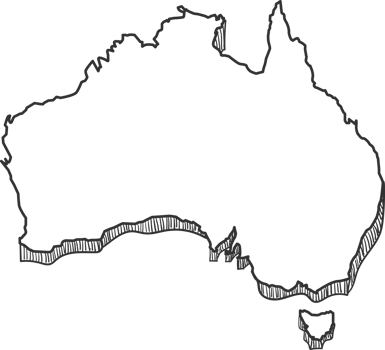 Hand Drawn of Australia 3D Map png