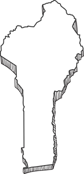 Hand Drawn of Benin 3D Map png