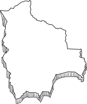 Hand Drawn of Bolivia 3D Map png