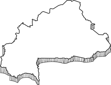 Hand Drawn of Burkina Faso 3D Map png
