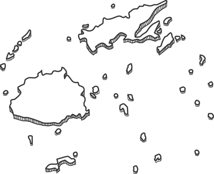 Hand Drawn of Fiji 3D Map png
