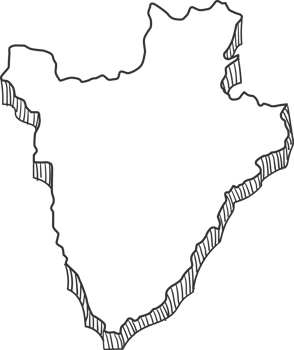 Hand Drawn of Burundi 3D Map png