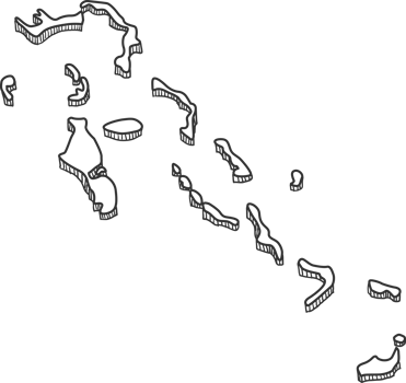 Hand Drawn of Bahamas 3D Map png
