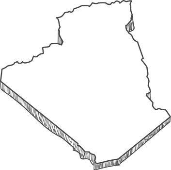 Hand Drawn of Algeria 3D Map png