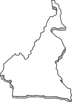 Hand Drawn of Cameroon 3D Map png