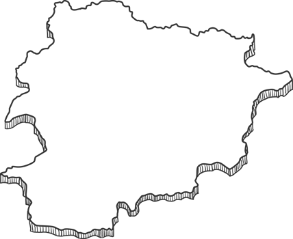 Hand Drawn of Andorra 3D Map png