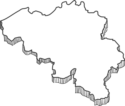 Hand Drawn of Belgium 3D Map png