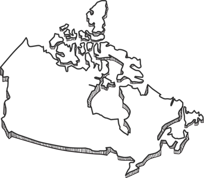 Hand Drawn of Canada 3D Map png