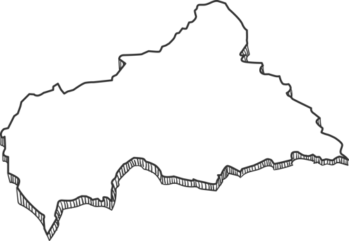 Hand Drawn of Central African 3D Map png