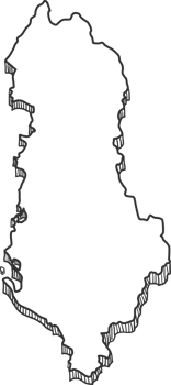 Hand Drawn of Albania 3D Map png