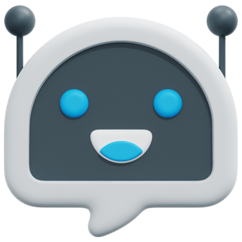 chatbot 3d render icon illustration png