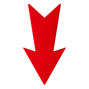 Red Down Arrow 3D png