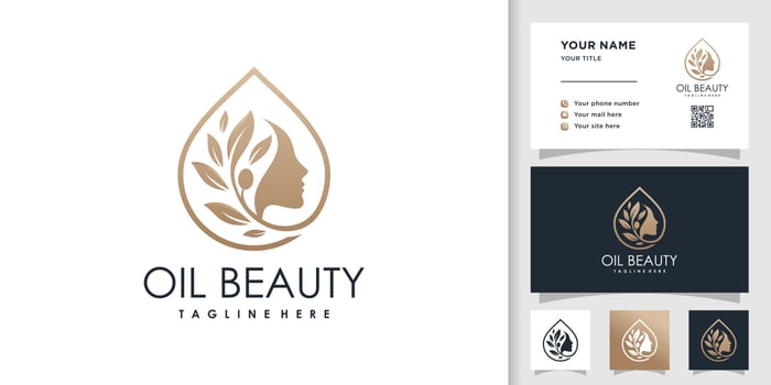 Natural beauty logo design vector for woman Premium Vector