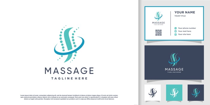 Chiropractic logo design vector with creative abstract concept