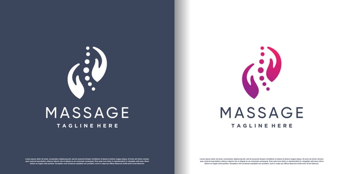 Chiropractic logo design vector with creative abstract concept