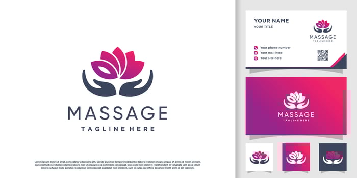 Chiropractic logo design vector with creative abstract concept