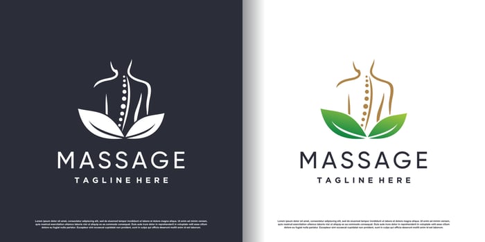 Chiropractic logo design vector with creative abstract concept