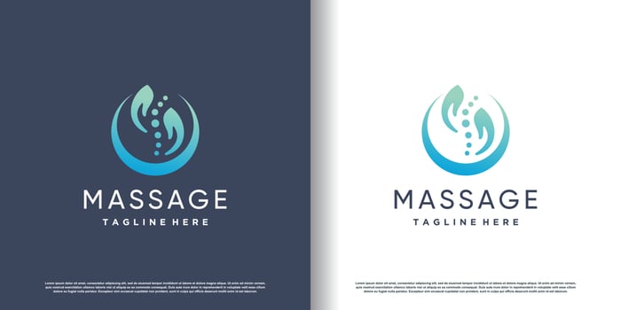 Chiropractic logo design vector with creative abstract concept