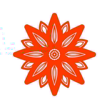 asian mandala pattern flat design vector illustration. oriental circle flower pattern