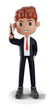 3d businessman talking on phone png