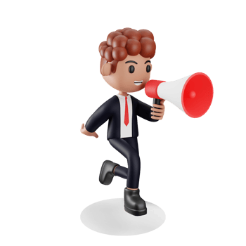 3d Young businessman doing marketing png