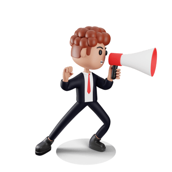 3d Businessman doing promotion png