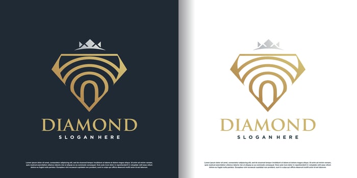 palm tree logo desaign vector with creative concept premium vector