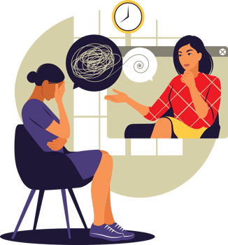 Psychological counseling concept. Psychological assistance service online . png
