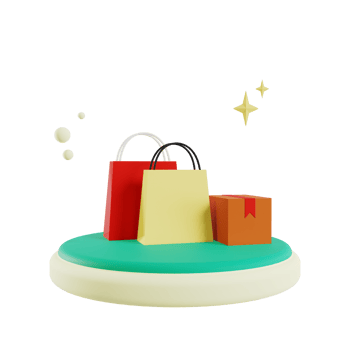 3d shopping icon illustration png